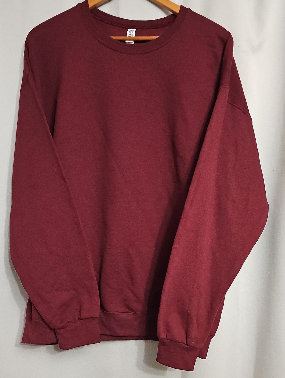 Classic Crewneck Sweater Jerzees Nublend Burgundy Size XL New